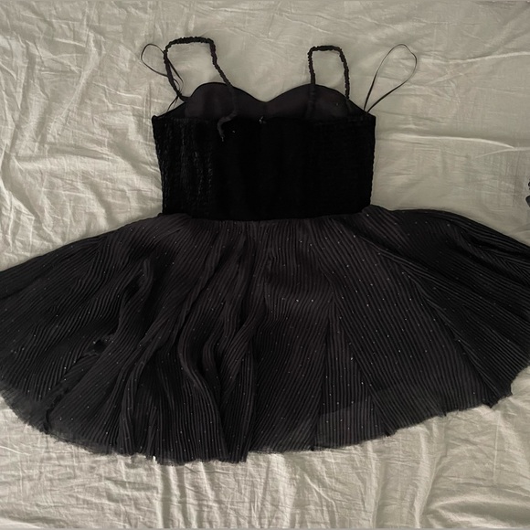 ZARA VELVET DOTTED MESH DRESS - Picture 2 of 2